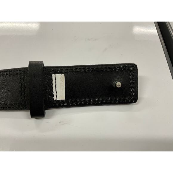 New No Tags Dickies Black Coated Leather Belt 2X - 46-48 Anchor Buckle Closure - Picture 4 of 9